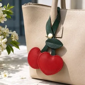 Breloc Charm Cireș – Accesoriu Unic pentru Geantă