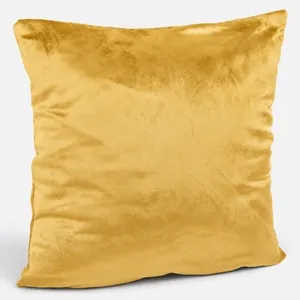 Fata de perna decorativa velvet mustar cu model zigzag in relief 45x45 cm – poza 6