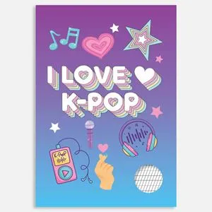 Caiet A5 K-Pop, Copertă Colorată, 40 de File