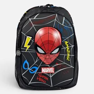 Ghiozdan Spiderman Negru pentru școală, dimensiuni 31x18x41cm