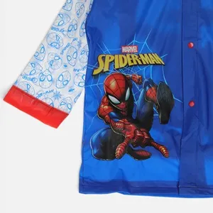 Pelerina de ploaie albastra pentru copii cu maneci transparente si model Spiderm – poza 3