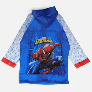Pelerina de ploaie albastra pentru copii cu maneci transparente si model Spiderm – poza 4