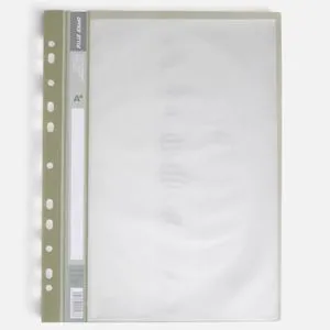 Dosar A4 Kaki cu 10 folii transparente pentru organizare documente