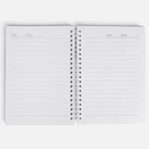 Carnetel cu spirala B6, 80 file liniate, coperta roz cu buzunar – poza 3