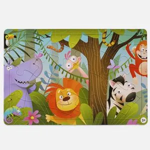 Puzzle Animale din Jungla, 24 Piese, Multicolor