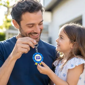 Breloc cadou pentru tată - Best Dad, accesoriu pentru chei – poza 3