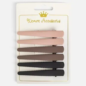 Clame de Par Metalice Mate pentru Femei, 8 cm, Set 6 Bucăți – poza 3