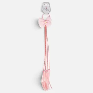 Elastic de Par cu Codite Roz si Funda cu Floare pentru Fete, 35cm – poza 5