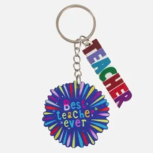 Breloc Cadou Best Teacher pentru Profesori, Set 2 Piese Colorate – poza 4