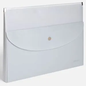 Mapa A4 Soft Touch Gri cu Fermoar si Capsa 32x24,5cm