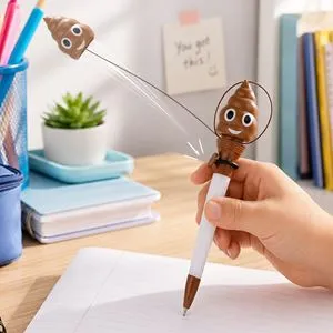 Pix cu Mecanism de Lansare Emoji, Alb și Albastru