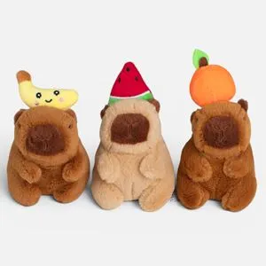 Set de 3 Jucării Capybara cu Accesorii Fructe pentru Cadouri