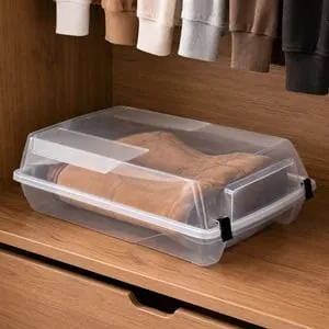 Cutie de Depozitare Transparentă pentru Ghete și Cizme, 37,5x29x13,5 cm – poza 2