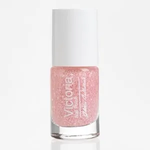 Oja de Unghii Roz cu Confetti Albe și Glitter, 6ml, Long Lasting – poza 2