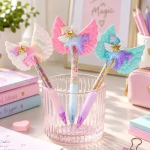 Pix cu Cernereala Termosensibila Topper Unicorn cu Aripi si Glitter, 3 Modele
