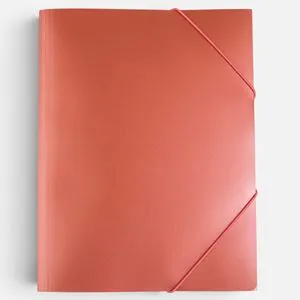 Mapă cu elastic pentru documente, bronz metalizat, 23,5x32 cm