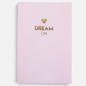 Carnetel roz cu mesaj Dream On, 60 file liniate