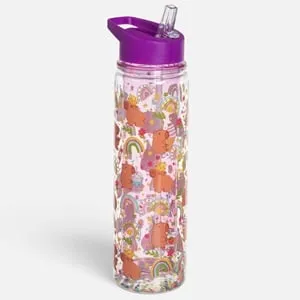 Sticla de apa pentru copii 500ml cu pai Flip Top si model Capybara – poza 2