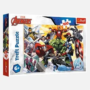 Puzzle cu Eroi Avengers, 100 Piese, Multicolor