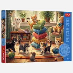 Puzzle Multicolor Pisici și Perne - Dezvoltare Cognitivă