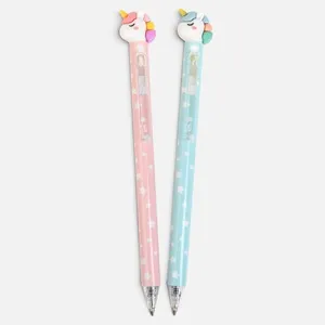 Set 2 Pixuri Gel cu Unicorni, Cernela Albastra, Design Fancy pentru Copii – poza 3
