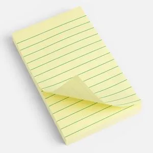 Notițe autoadezive galbene liniate 7,6x12,7 cm - 130 file