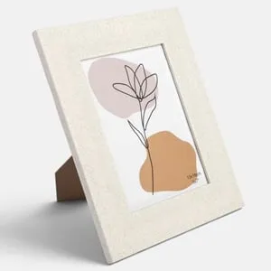 Ramă foto ecru efect nisip 13x18 cm, design minimalist pentru birou – poza 2