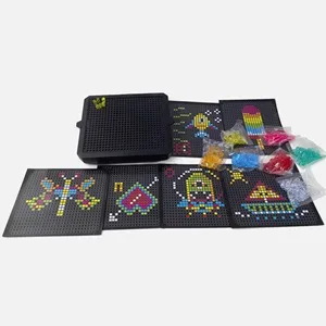 Joc Creativ Mozaic cu Cuie Colorate si LED pentru Copii – poza 3