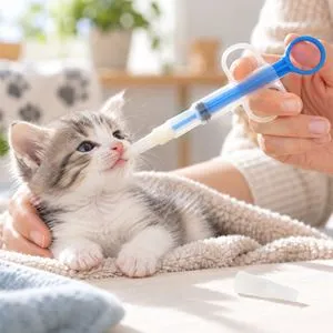 Seringa Hranire Animale de Companie cu 2 Varfuli, Reutilizabila