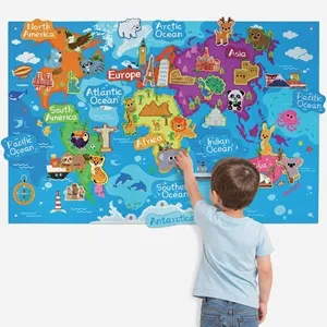 Busy Board Harta Interactiva din Fetru 103x70cm pentru Copii – poza 3