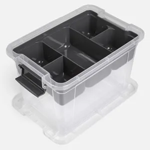 Cutie Organizator Transparenta cu Raft Detasabil si Compartimente 2.25L – poza 4