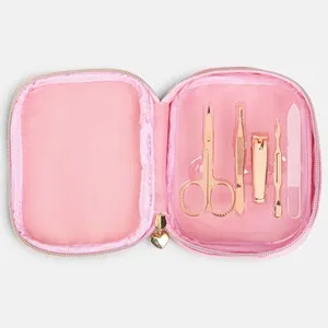 Set Manichiura Premium cu 4 Piese si Portfard Roz – poza 3