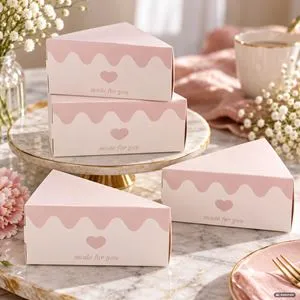 Cutie dulciuri triunghiulară 15x7x7,5 cm, set 4 bucăți