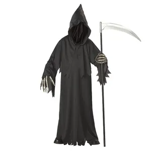 Costum Halloween pentru copii - Moartea cu coasa, glugă de deghizare