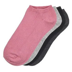 Sosete scurte pentru fete din bumbac - Set de 4 perechi culori variate