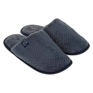 Papuci de Iarnă Masculine Waffle Albastru cu Patch Textil \"S\"