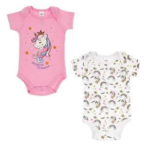 Body din Bumbac Unicorni și Curcubeu pentru Bebelusi
