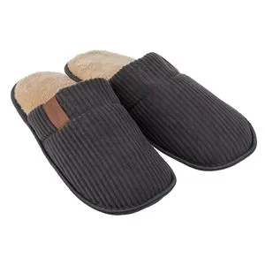 Papuci de Iarnă Gri cu Patch Maro pentru Bărbați