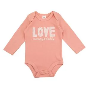 Body din Bumbac Roz „Love” pentru Bebeluși – Confort și Dragoste