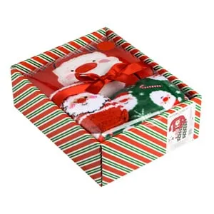 Set Pijama de Craciun Catifelata Rosie Verde cu Sosete pentru Barbati