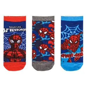 Set de 3 Sosete Scurte Spiderman pentru Băieți - Culori Variate