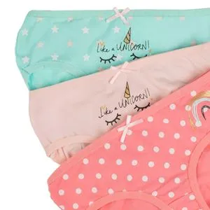 Set Chiloti Multicolor cu Imprimeu Unicorn pentru Copii
