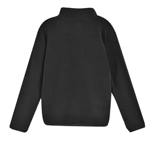 Jachetă Fleece Neagră cu Fermoar și Buzunare pentru Barbati – poza 5