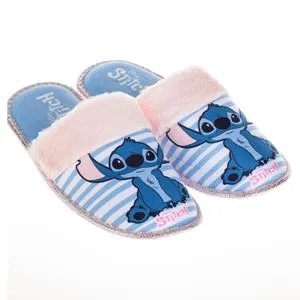 Papuci de Iarnă Stitch & Glitter: Roz și Albastru pentru Femei