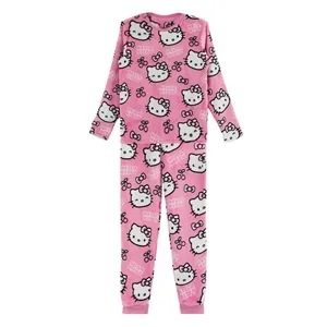 Set Pijama de Iarnă Fleece Roz Hello Kitty pentru Femei