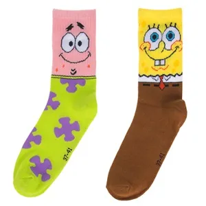 Șosete Sportive Multicolor cu Design SpongeBob & Patrick pentru Bărbați - 2 Pere – poza 3