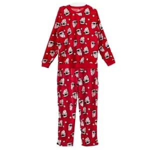 Set Pijama Barbati Rosii Model Mos Craciun pentru Craciun