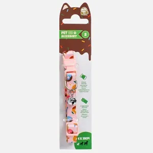 Zgârda roz cu model donut pentru animale de companie – poza 4