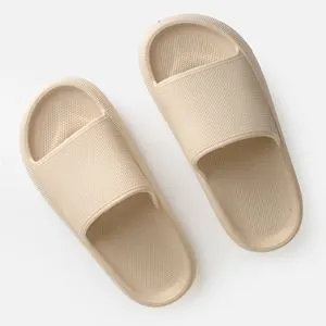 Slides EVA Ecru cu Model în Relief – Confort pentru Vară