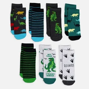 Set de 7 Sosete Scurte Dinozauri pentru Băieți